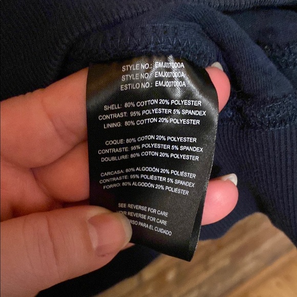 Navy Blue Polo Shirt with Quilted Fabric and Quarter-Zip Sweatshirt EUC - Picture 7 of 10